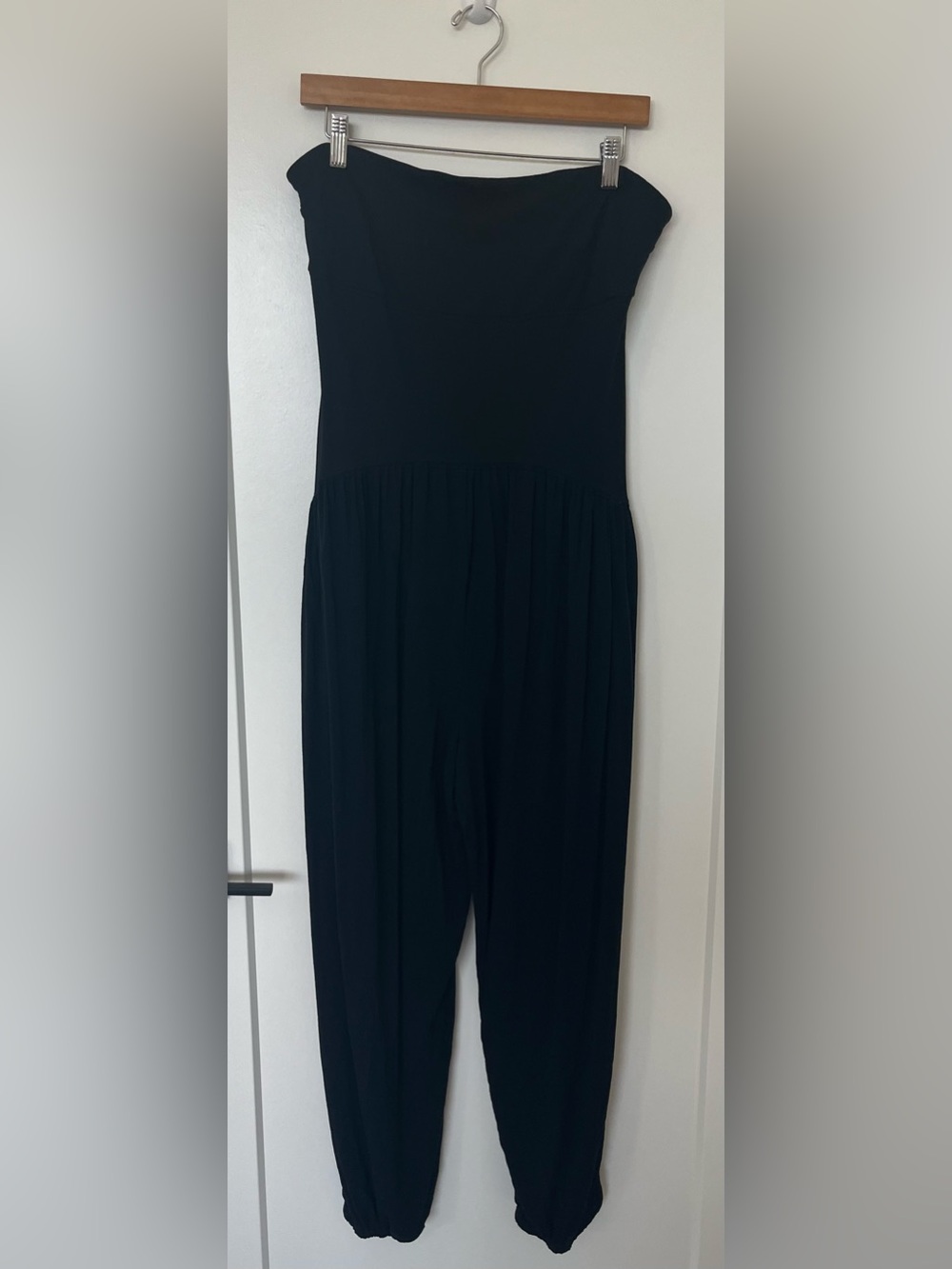 FP Beach Free People Women’s Black Strapless Harem Style Romper Jumpsuit Boho XL